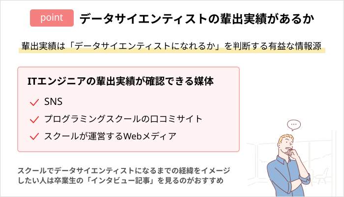 データサイエンススクールの選び方:データサイエンティストの輩出実績があるか